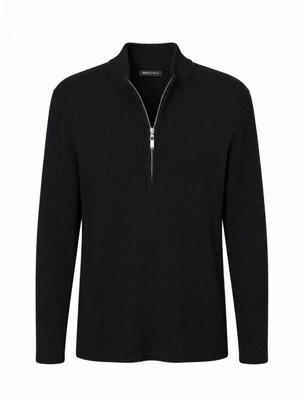 Boston Proper Black Zip Sweater Women L